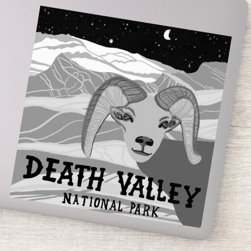 Death Valley National Park Calif Camping Trip Moon Sticker