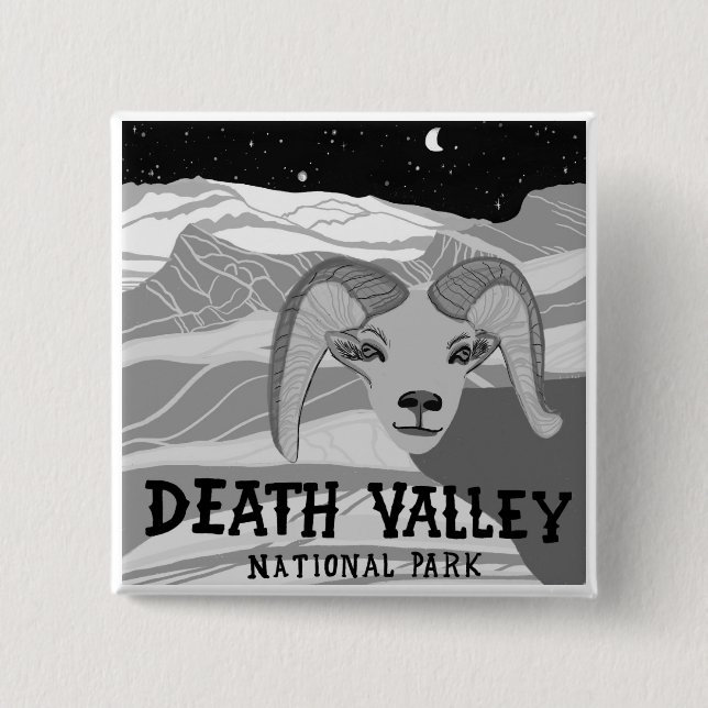 Death Valley National Park California desert Button (Front)