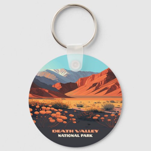 Death Valley National Park California Poppies Keychain