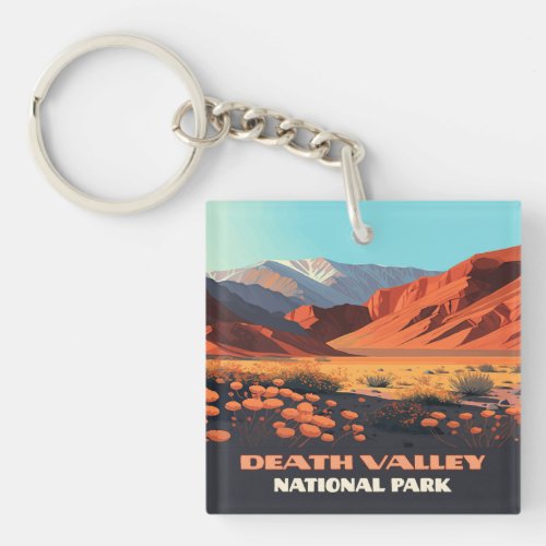 Death Valley National Park California Poppies Keychain