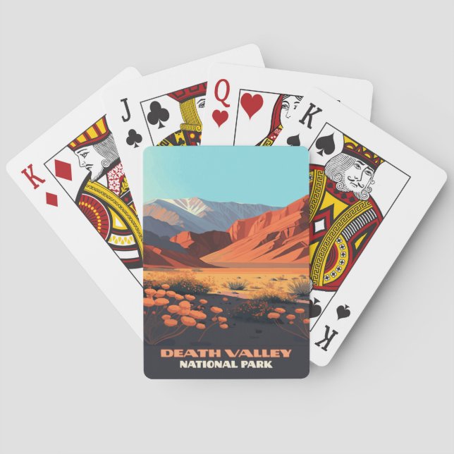 Death Valley National Park California Poppies Poker Cards (Back)