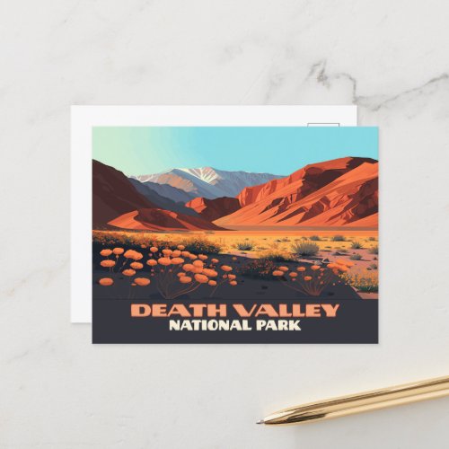 Death Valley National Park California Poppies Postcard