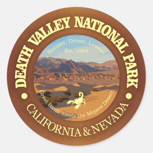 Death Valley National Park Classic Round Sticker