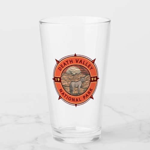 Death Valley National Park Coyote Retro Compass Glass
