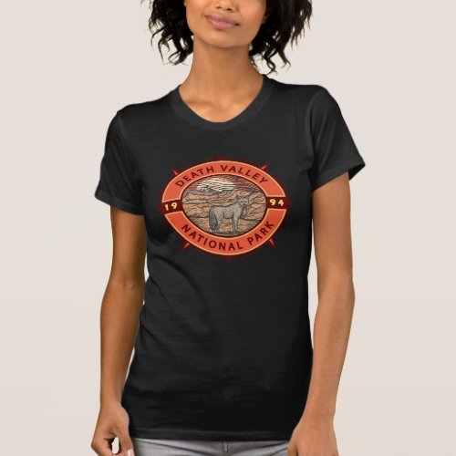 Death Valley National Park Coyote Retro Compass T_Shirt