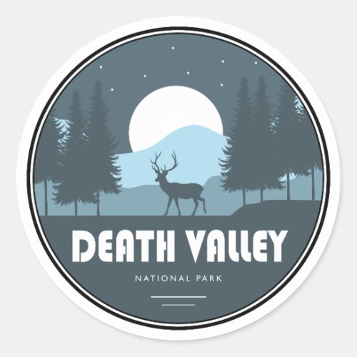 Death Valley National Park Deer Classic Round Sticker