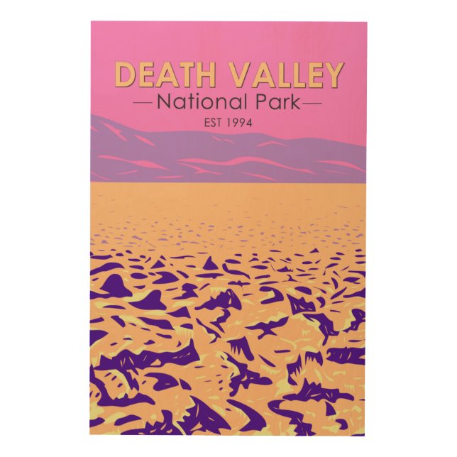 Death Valley National Park Devil’s Golf Course Wood Wall Art (Front)