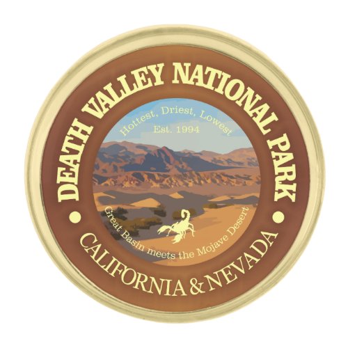 Death Valley National Park Gold Finish Lapel Pin