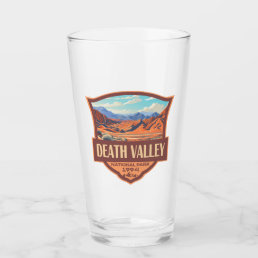 Death Valley National Park Illustration Retro Glass