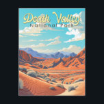 Death Valley National Park Illustration Retro Postcard<br><div class="desc">Death Valley vector artwork design. The park is known for Titus Canyon,  with a ghost town and colorful rocks,  and Badwater Basin’s salt flats,  North America’s lowest point.</div>