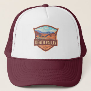 Death Valley National Park Illustration Retro Trucker Hat