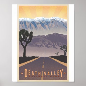 Death Valley National Park Litho Artwork Poster by LanternPress at Zazzle