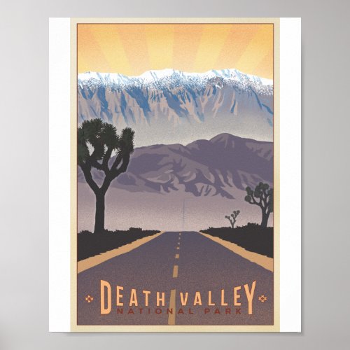 Death Valley National Park Litho Artwork Poster