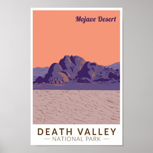 Death Valley National Park Mojave Desert Travel Poster