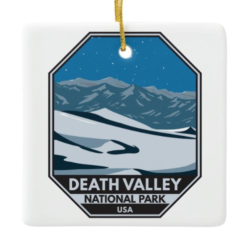 Death Valley National Park Night Sky Vintage  Ceramic Ornament