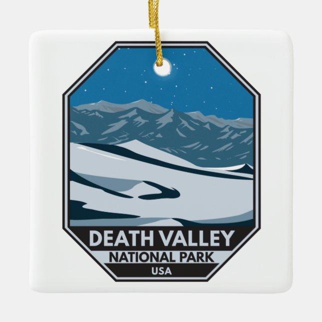  Death Valley National Park Night Sky Vintage  Ceramic Ornament (Front)