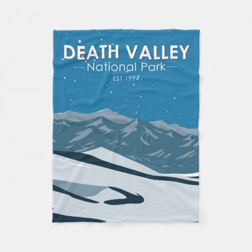  Death Valley National Park Night Sky Vintage  Fleece Blanket