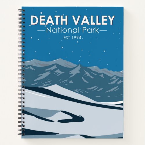  Death Valley National Park Night Sky Vintage Notebook