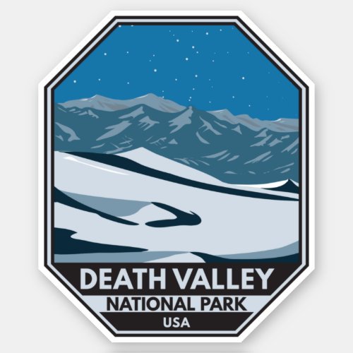 Death Valley National Park Night Sky Vintage Sticker
