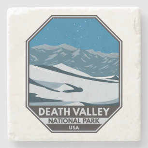 Death Valley National Park Night Sky Vintage Stone Coaster