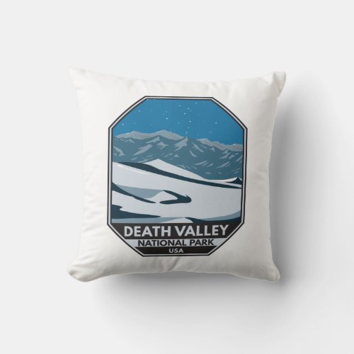  Death Valley National Park Night Sky Vintage  Throw Pillow