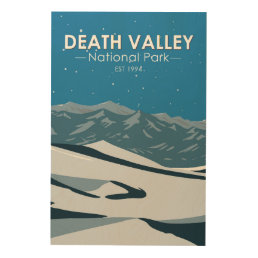  Death Valley National Park Night Sky Vintage Wood Wall Art
