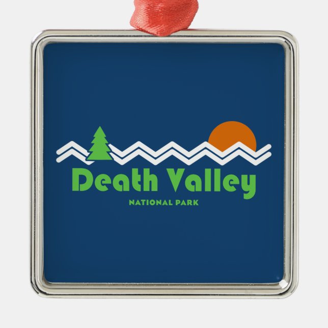 Death Valley National Park Retro Metal Ornament (Front)