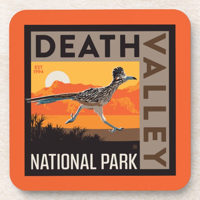 Death Valley National Park | Roadrunner Beverage Coaster (Front)