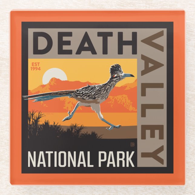 Death Valley National Park | Roadrunner Glass Coaster (Front)