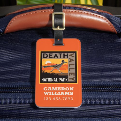 Death Valley National Park  Roadrunner Luggage Tag