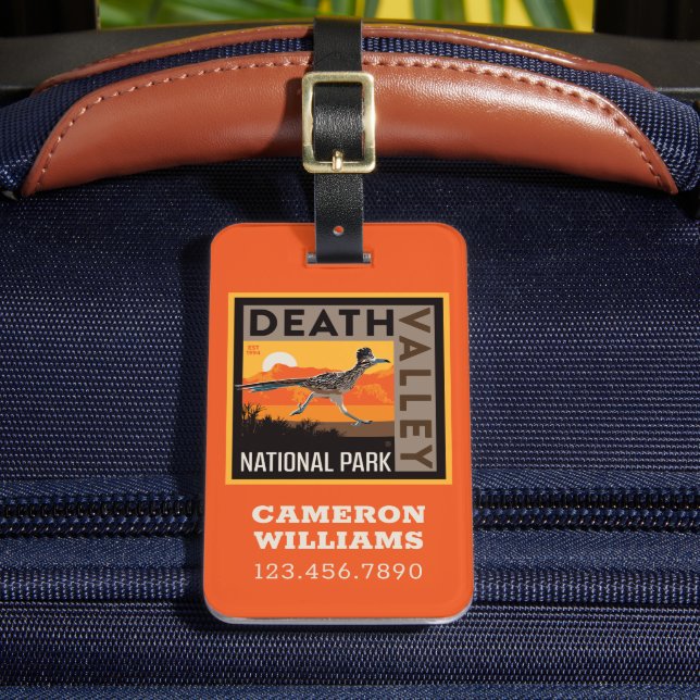 Death Valley National Park | Roadrunner Luggage Tag (Front Insitu 2)
