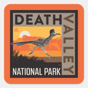 Death Valley National Park Roadrunner Square Sticker