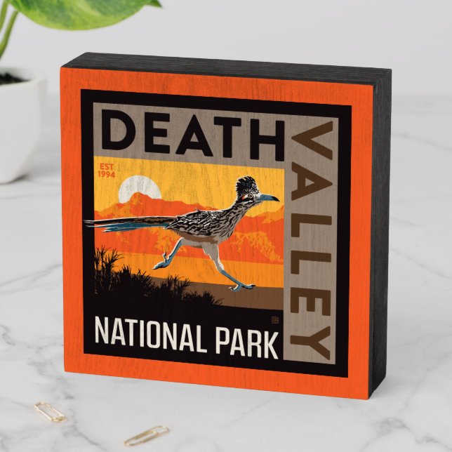 Death Valley National Park | Roadrunner Wooden Box Sign (In Situ Horizontal)