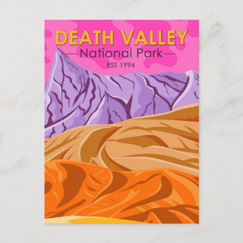  Death Valley National Park Sand Dunes Vintage Postcard