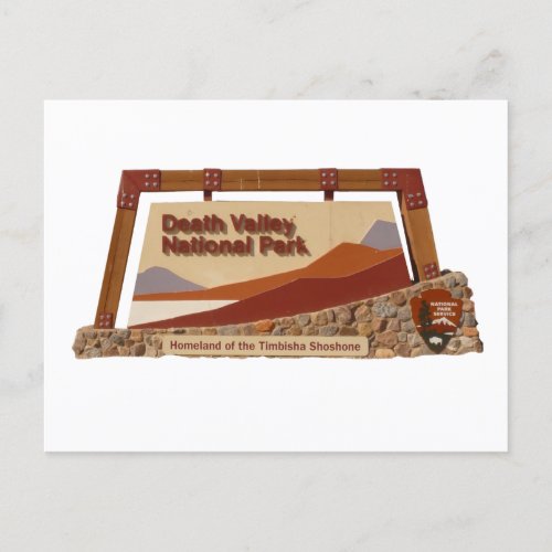 Death valley National Park sign Postcard