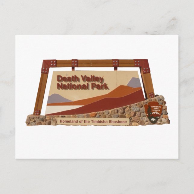 Death valley National Park sign Postcard (Front)