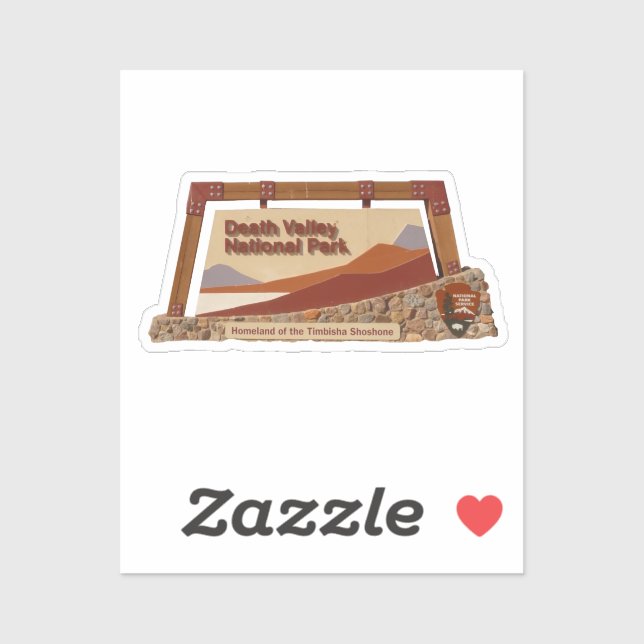 Death valley National Park sign Sticker (Sheet)