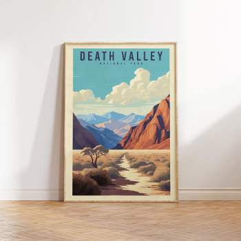 Death Valley National Park Travel Poster 18x24 by thepixelprojekt at Zazzle