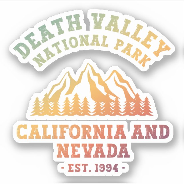 Death Valley National Park USA Gradient Sticker (Front)