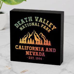 Death Valley National Park USA Gradient Wooden Box Sign