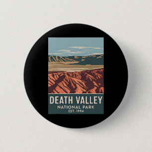 Death Valley National Park Vintage Camping Hiking Button
