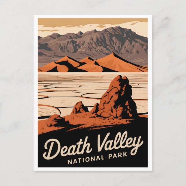 Death Valley National Park Vintage Postcard (Front)