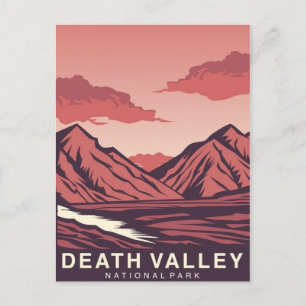 Death Valley National Park Vintage retro Postcard