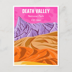 Death Valley National Park Vintage retro Postcard