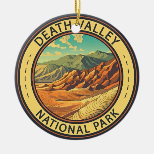 Death Valley National Park Vintage Travel Art Ceramic Ornament