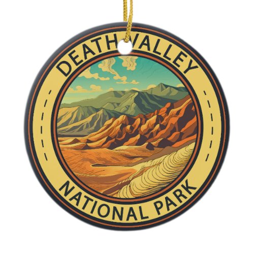 Death Valley National Park Vintage Travel Art Ceramic Ornament
