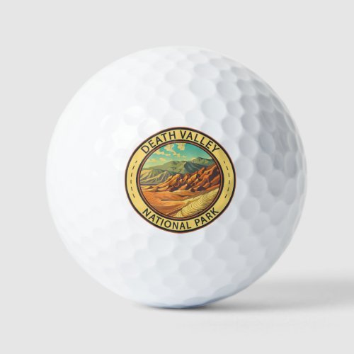 Death Valley National Park Vintage Travel Art Golf Balls