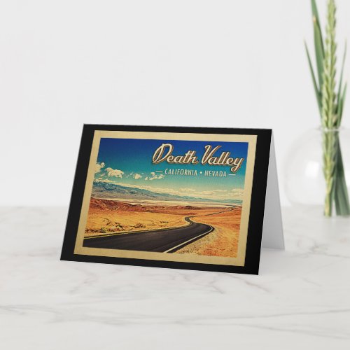 Death Valley National Park Vintage Travel Card