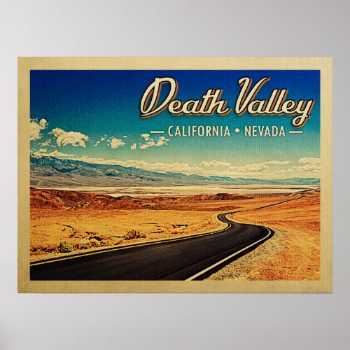 Death Valley National Park Vintage Travel Poster