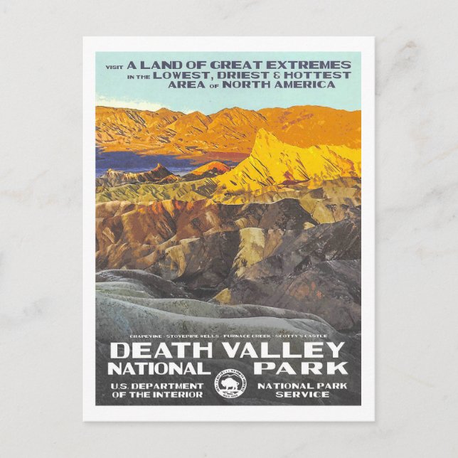 Death Valley Postcard (Front)
